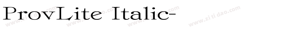 ProvLite Italic字体转换